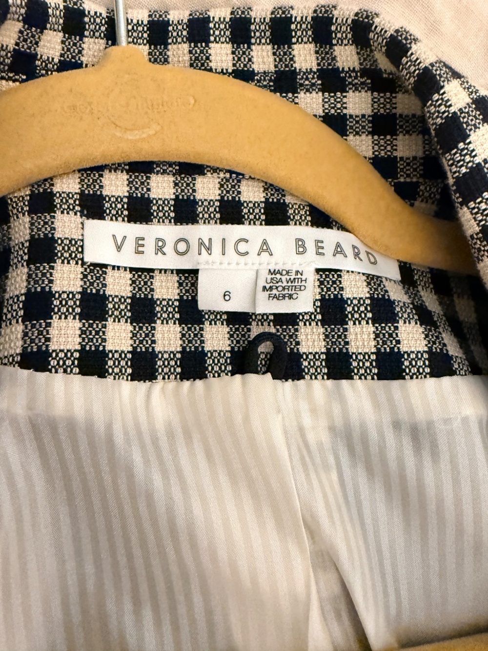 Veronica Beard Jenny Gingham Short-Sleeve Jacket - Picture 5 of 9